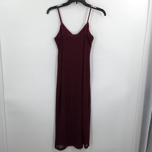 AFRM Maxi Slip Dress Adjustable Strap Burgundy M - Picture 2 of 8